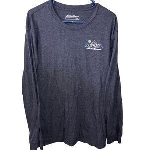 Eddie Bauer men’s blue Live Your Adventure double-sided long sleeve t-shirt (XL)